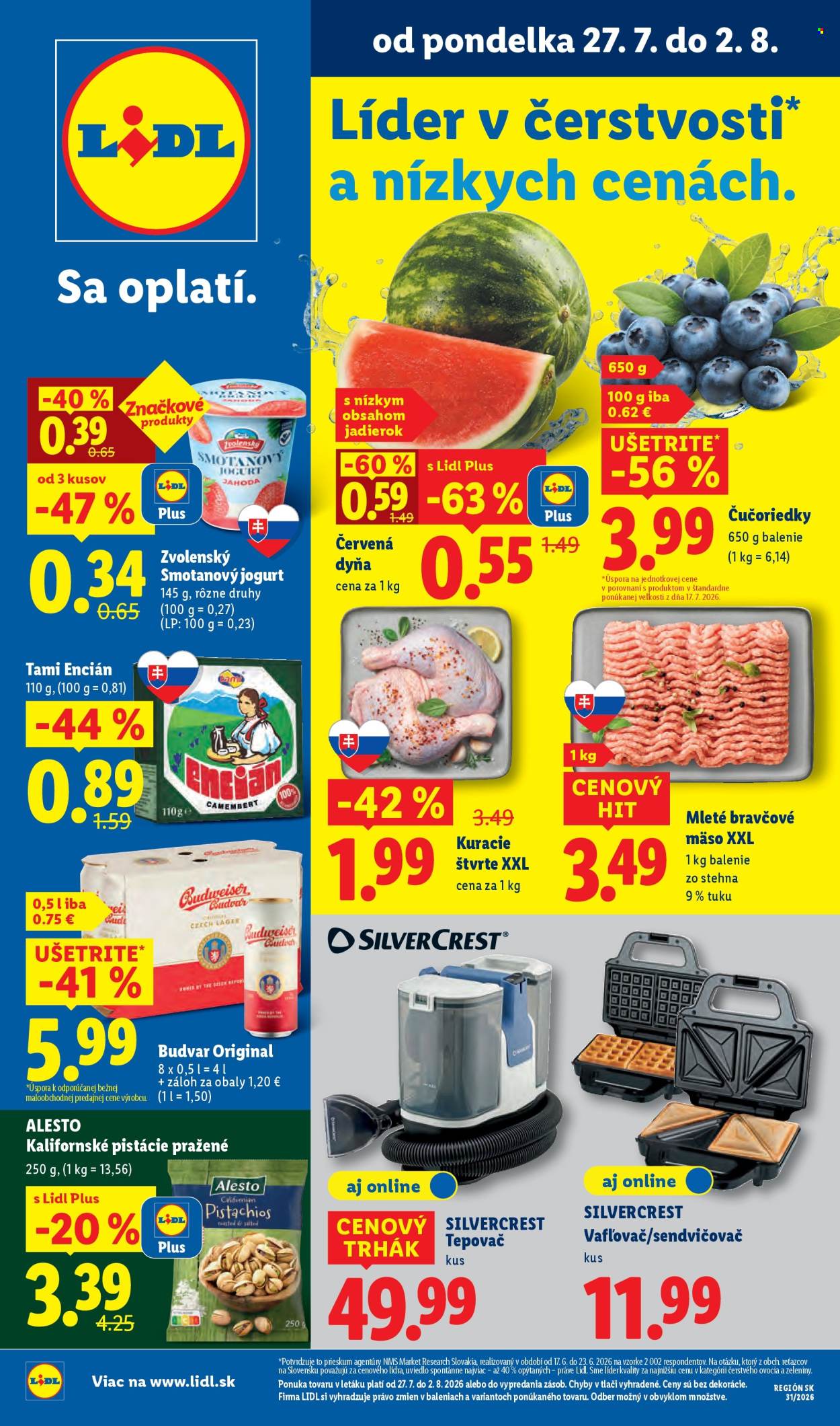 Leták Lidl - 27.7.2026 - 2.8.2026. Strana 1