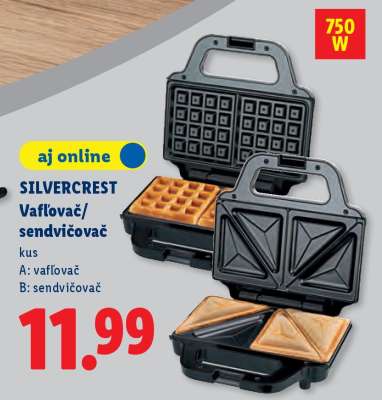 SILVERCREST Vafľovač/sendvičovač