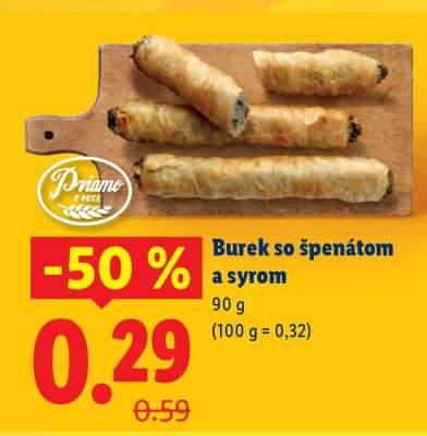 Burek so špenátom a syrom