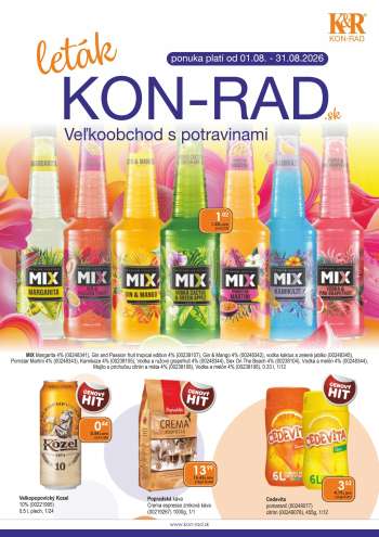 Leták KON-RAD - 1.8.2026 - 31.8.2026.