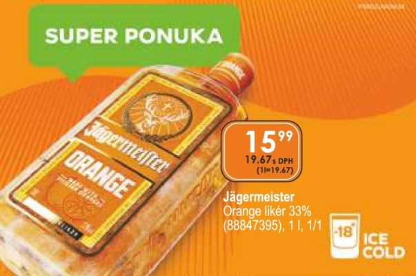 Jägermeister Orange likér 33% (88847395) 1 l, 1/1