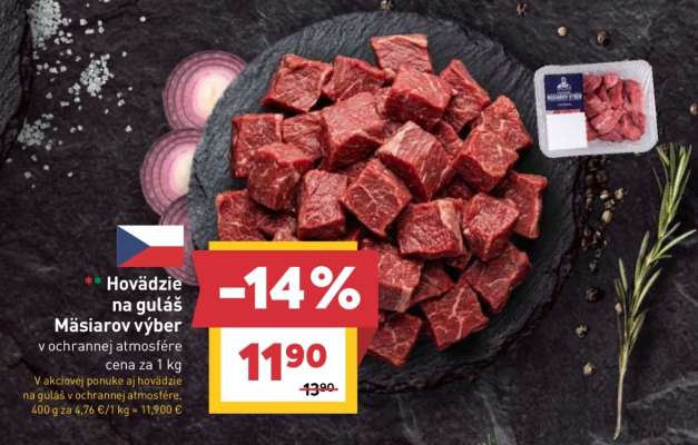 Hovädzie na guláš Mäsiarov výber