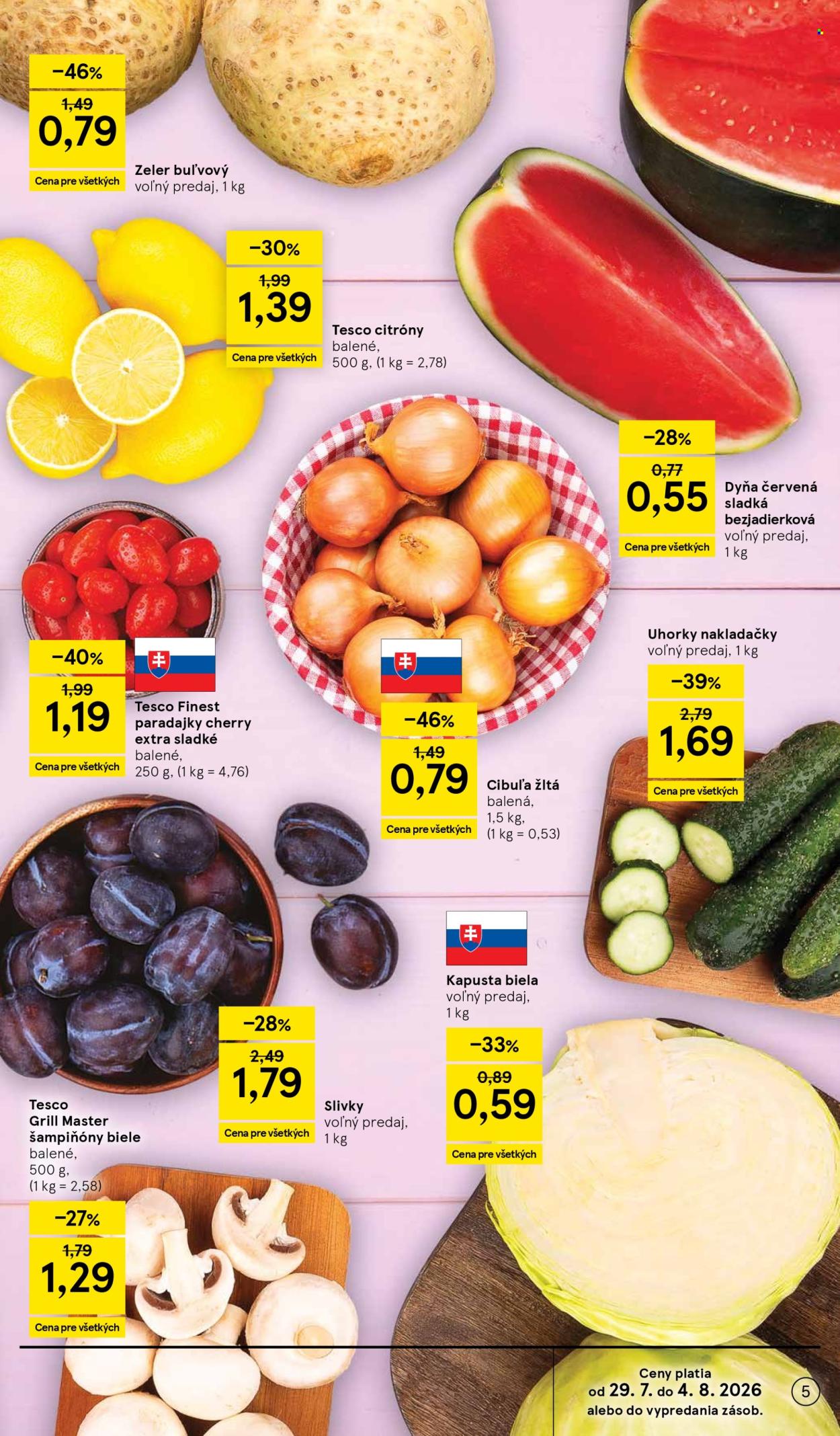 Leták TESCO supermarket - 29.7.2026 - 4.8.2026. Strana 5