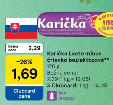 Karička Lacto mínus črievko bezlaktózové