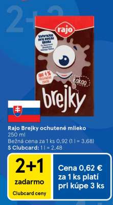 Rajo Brejky ochutené mlieko