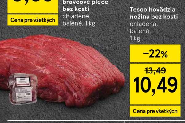 Tesco hovädzia nožina bez kosti
