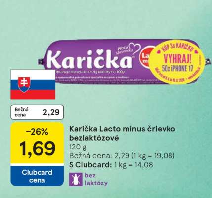Karička Lacto mínus črievko bezlaktózové