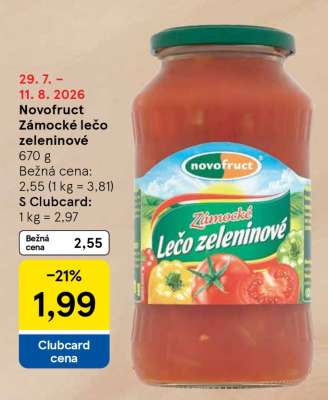 NOVOFRUCT Zámocké lečo zeleninové