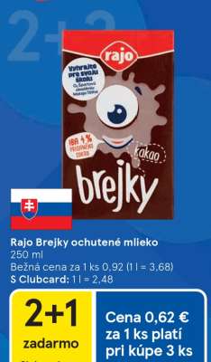 Rajo Brejky ochutené mlieko