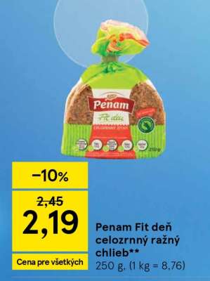 Penam Fit deň Celozrnný ražný chlieb