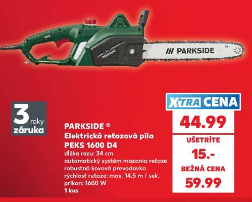 PARKSIDE Elektrická reťazová píla PEKS 1600 D4