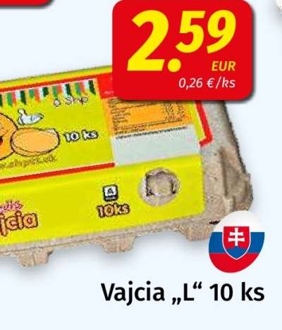 Vajcia „L“ 10 ks