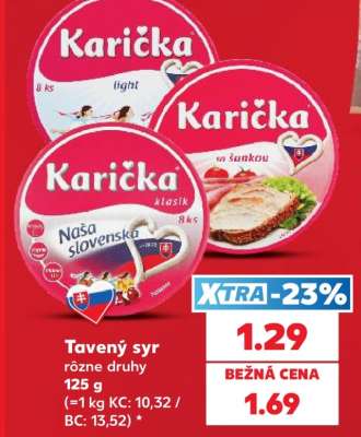 Tavený syr rôzne druhy