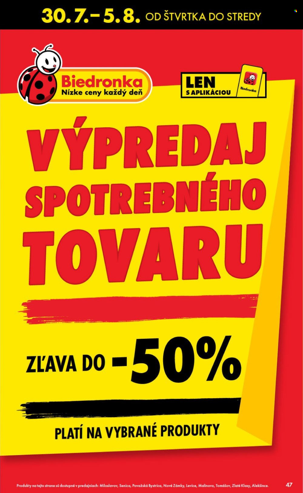 Leták Biedronka - 30.7.2026 - 5.8.2026. Strana 47