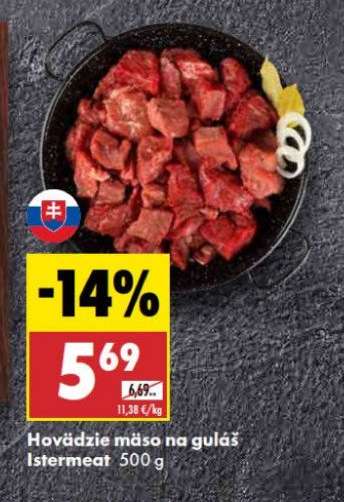 Hovädzie mäso na guláš Istermeat 500 g