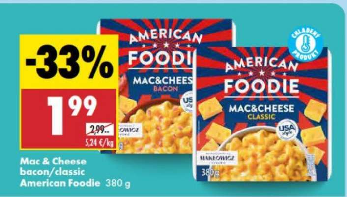 Mac & Cheese bacon/classic American Foodie 380 g