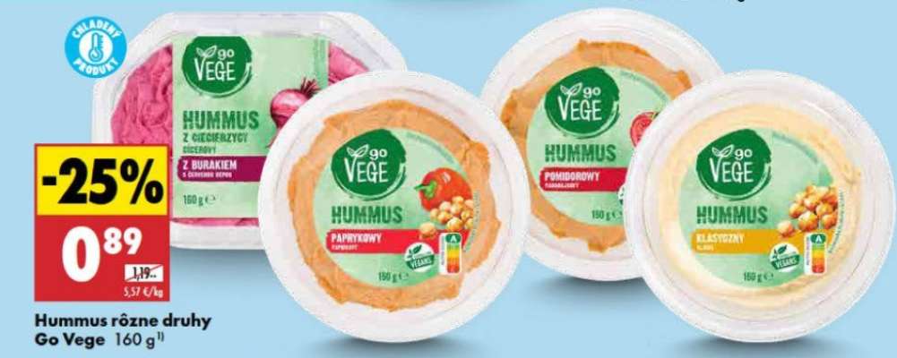 Hummus rôzne druhy Go Vege 160 g