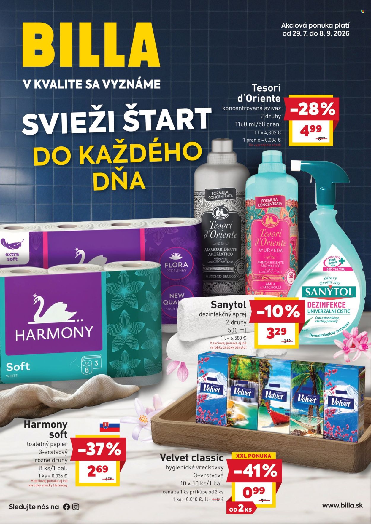 Leták Billa - 29.7.2026 - 8.9.2026. Strana 1