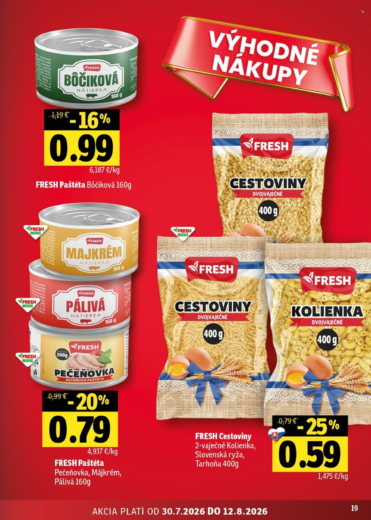 Leták FRESH - 30.7.2026 - 12.8.2026. Strana 19