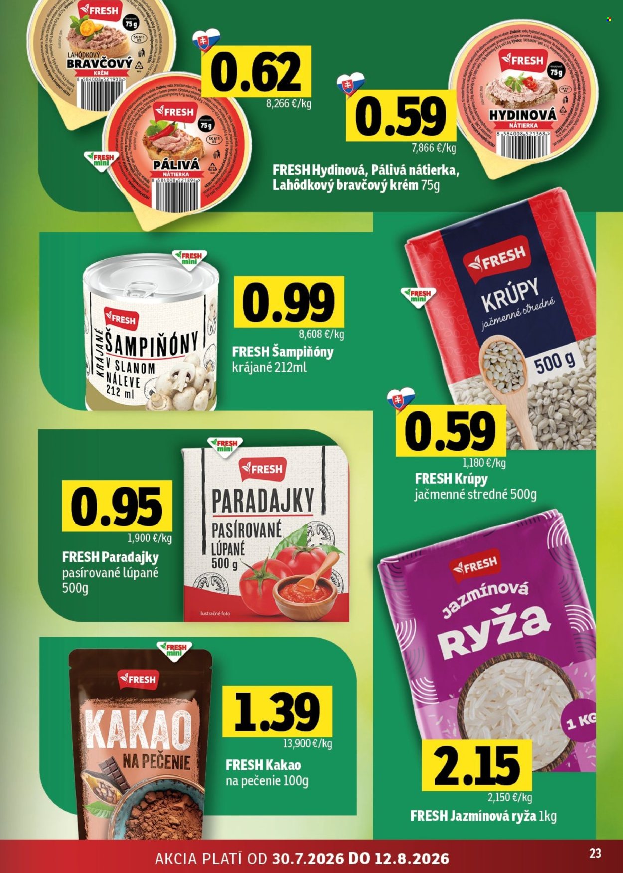 Leták FRESH - 30.7.2026 - 12.8.2026. Strana 23