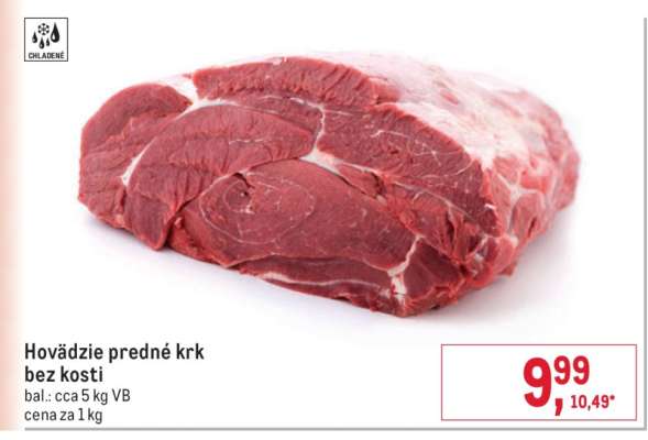 Hovädzie predné krk bez kosti