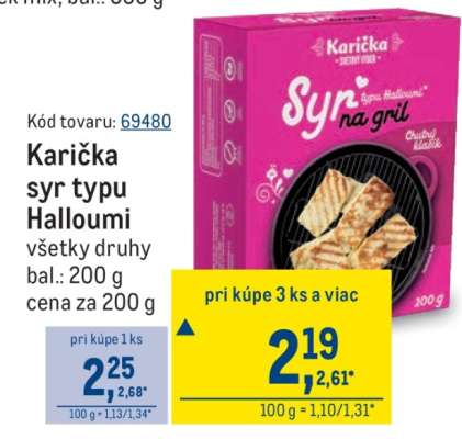 Karička Syr typu Halloumi