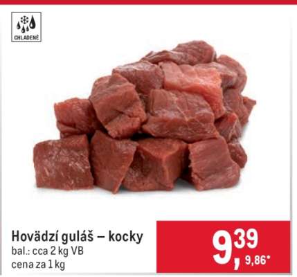 Hovädzí guláš – kocky