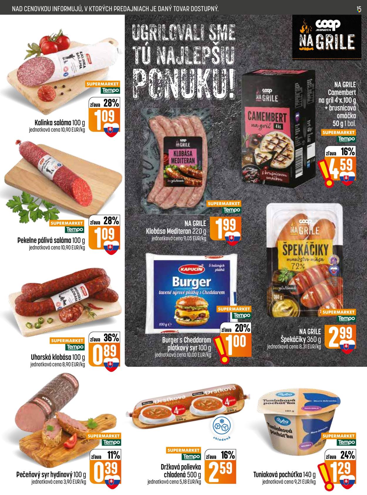 Leták COOP Jednota - 30.7.2026 - 5.8.2026. Strana 15