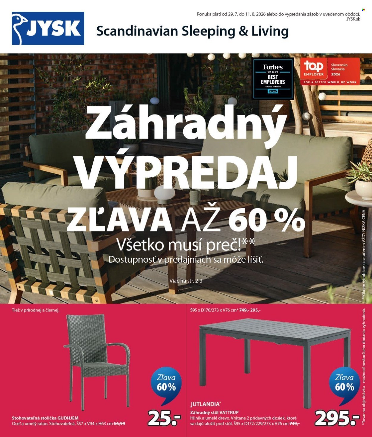 Leták JYSK - 29.7.2026 - 11.8.2026. Strana 2