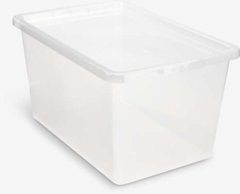 Úložný box BASIC BOX 52 L s vekom priehľadná