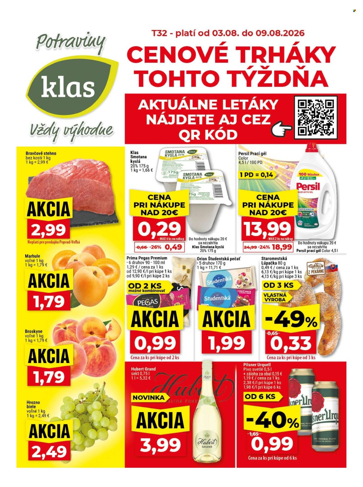 Leták Klas - 3.8.2026 - 9.8.2026. Strana 1