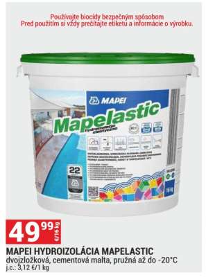 MAPEI HYDROIZOLÁCIA MAPELASTIC