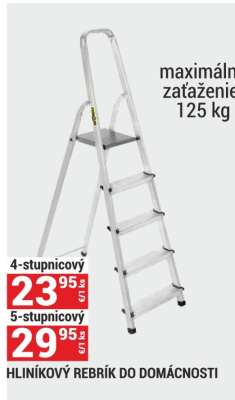 Hliníkový rebrík do domácnosti