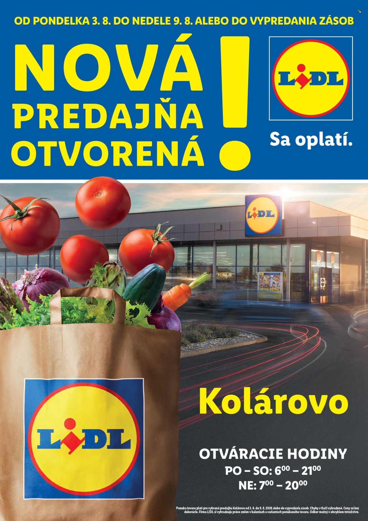 Leták Lidl - 3.8.2026 - 9.8.2026. Strana 1