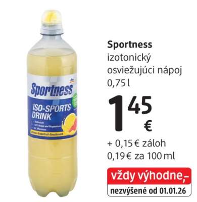 Sportness izotonický osviežujúci nápoj