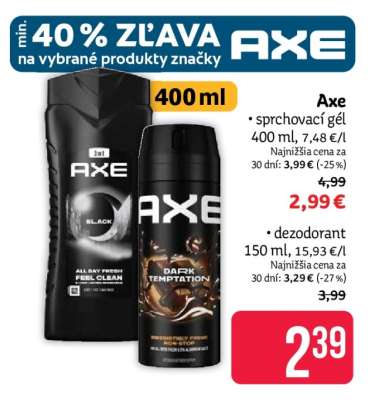 Axe sprchovací gél 400 ml