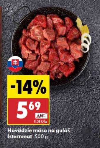 Hovädzie mäso na guláš