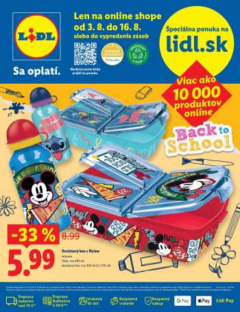 Leták Lidl - 3.8.2026 - 16.8.2026.