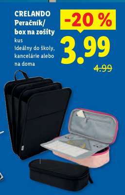 CRELANDO Peračník/box na zošity