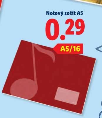 Notový zošit A5