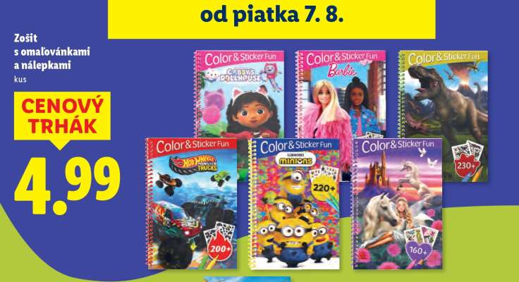 Zošit s omaľovánkami a nálepkami