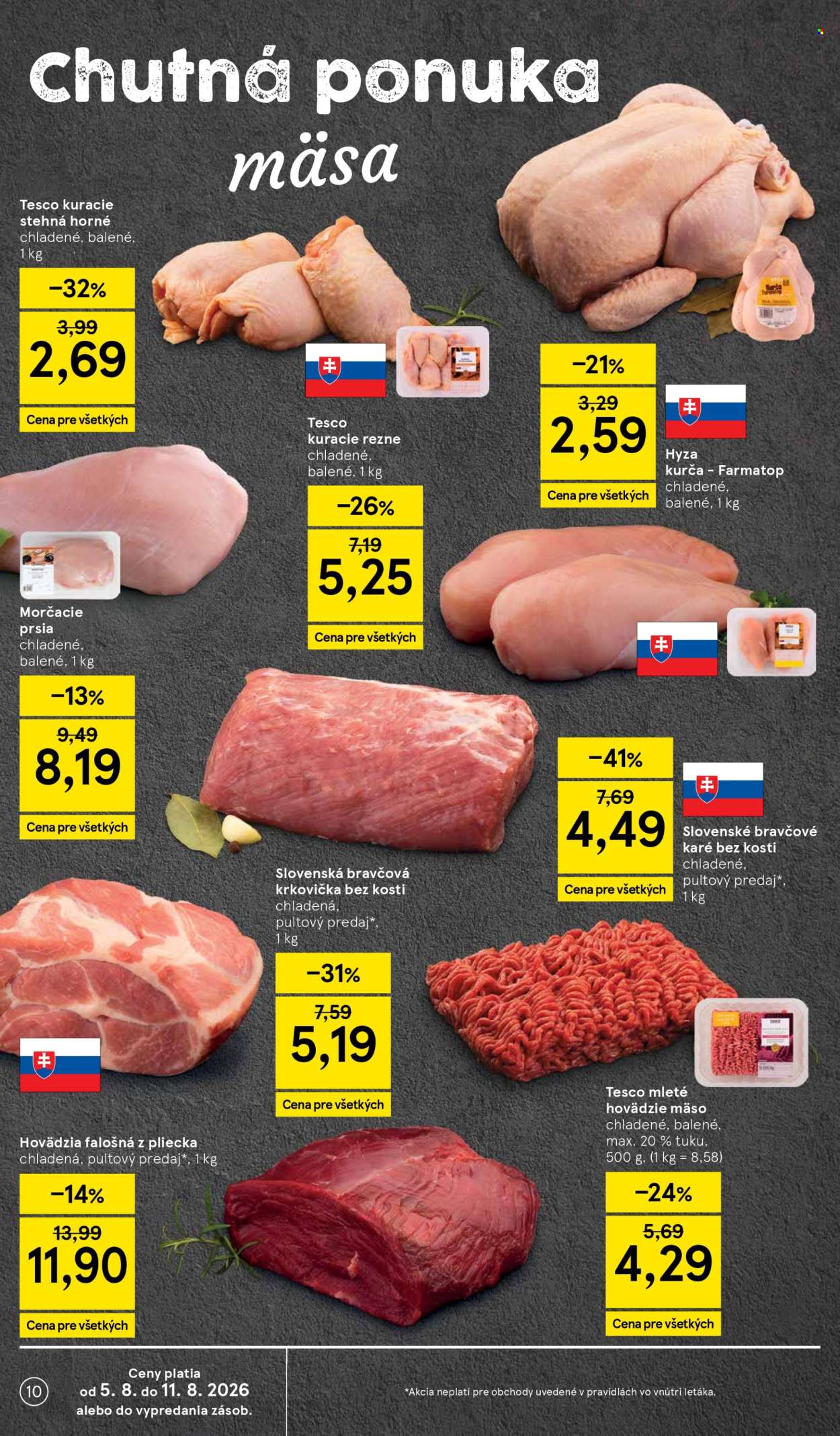 Leták TESCO - 5.8.2026 - 11.8.2026. Strana 10