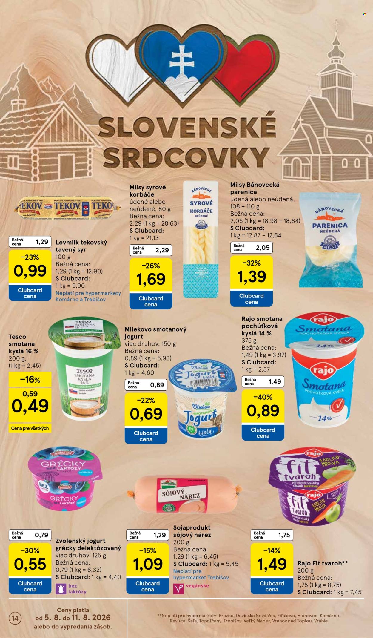 Leták TESCO - 5.8.2026 - 11.8.2026. Strana 14