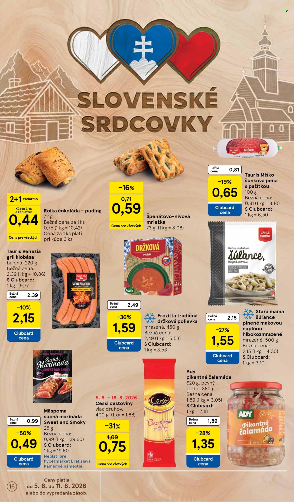 Leták TESCO - 5.8.2026 - 11.8.2026. Strana 16