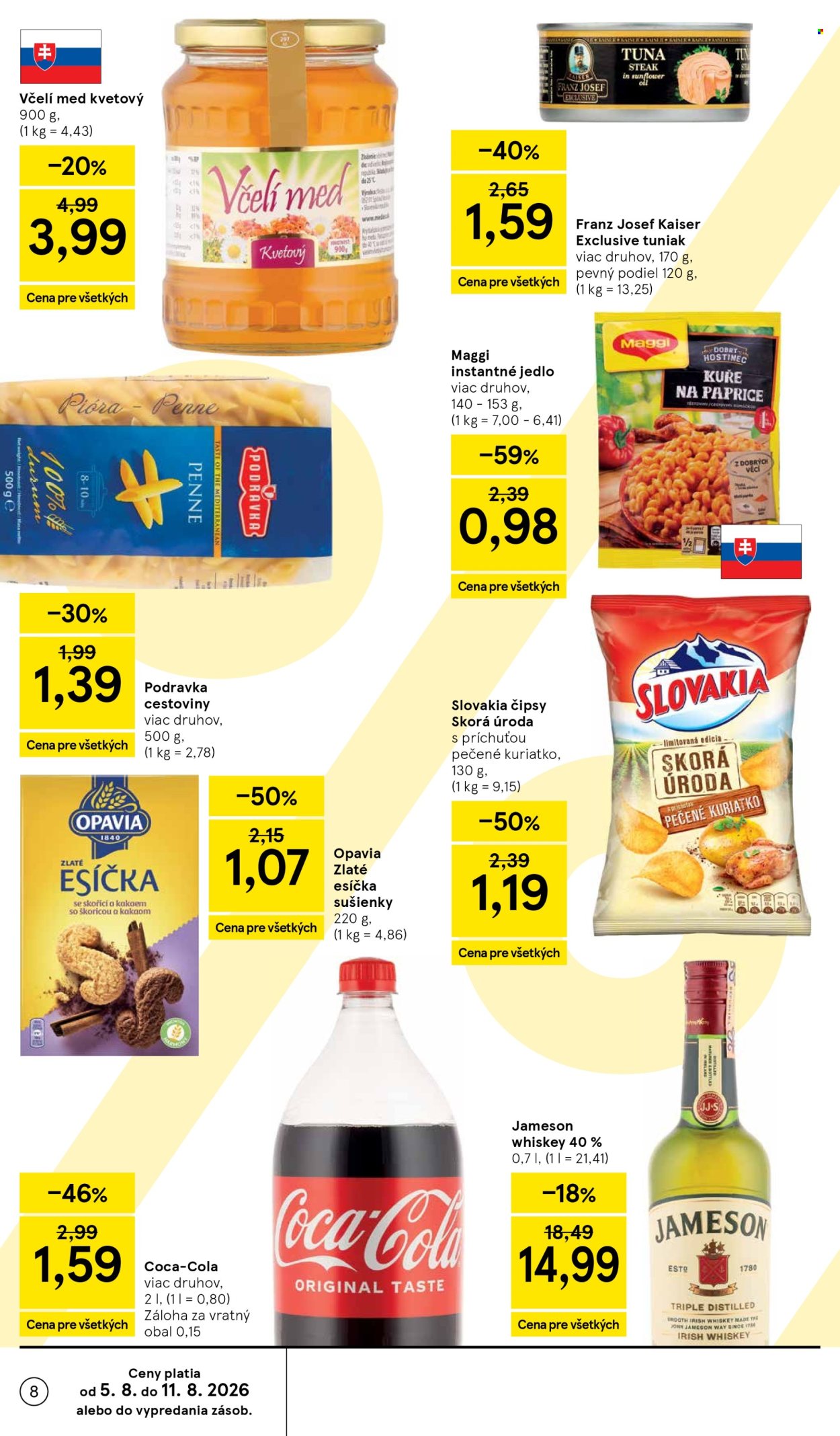Leták TESCO supermarket - 5.8.2026 - 11.8.2026. Strana 8