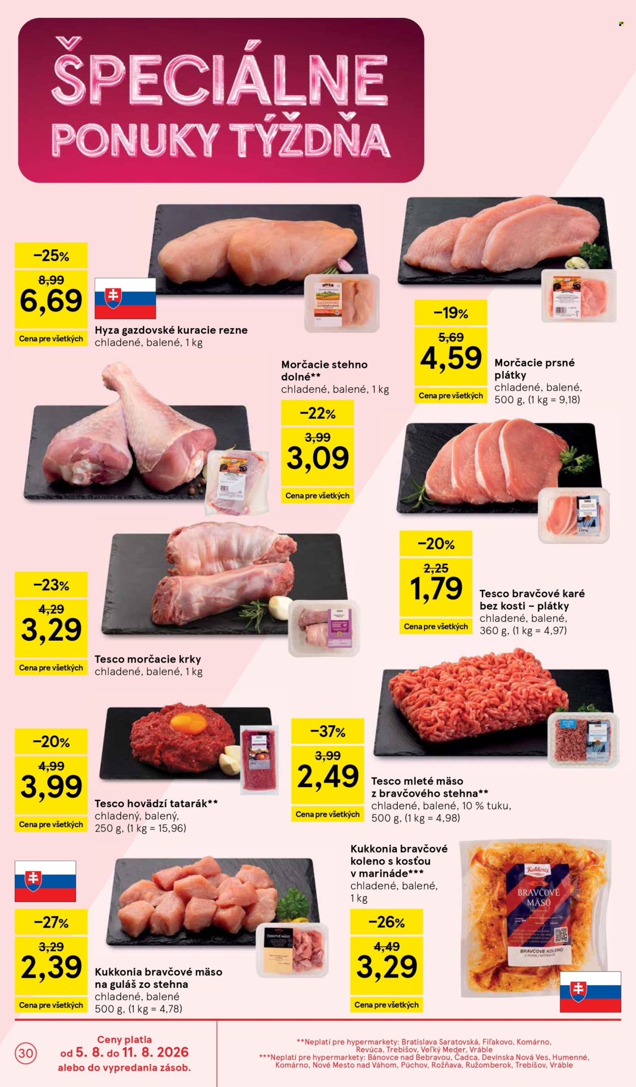 Leták TESCO - 5.8.2026 - 11.8.2026. Strana 30