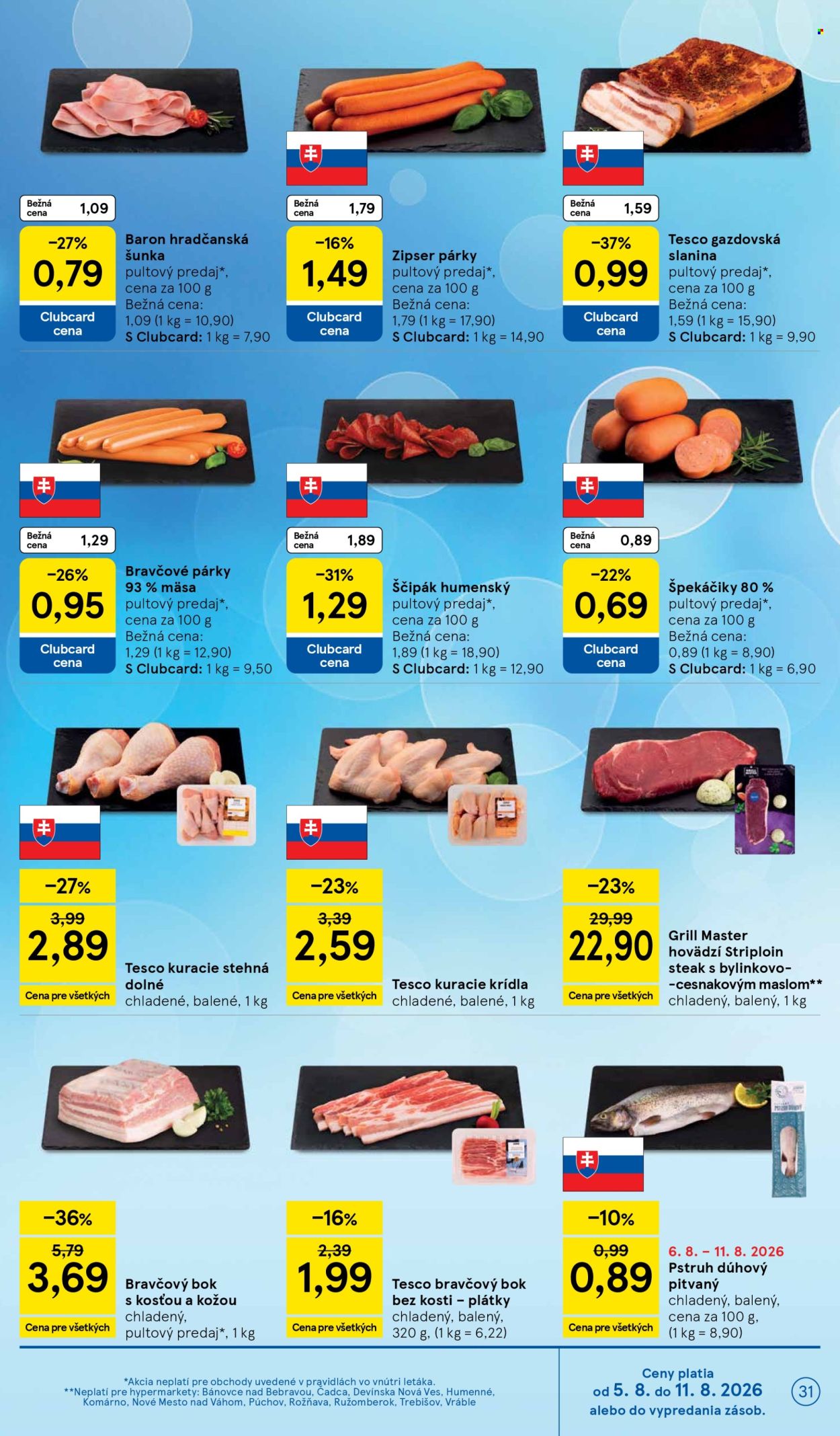 Leták TESCO - 5.8.2026 - 11.8.2026. Strana 31