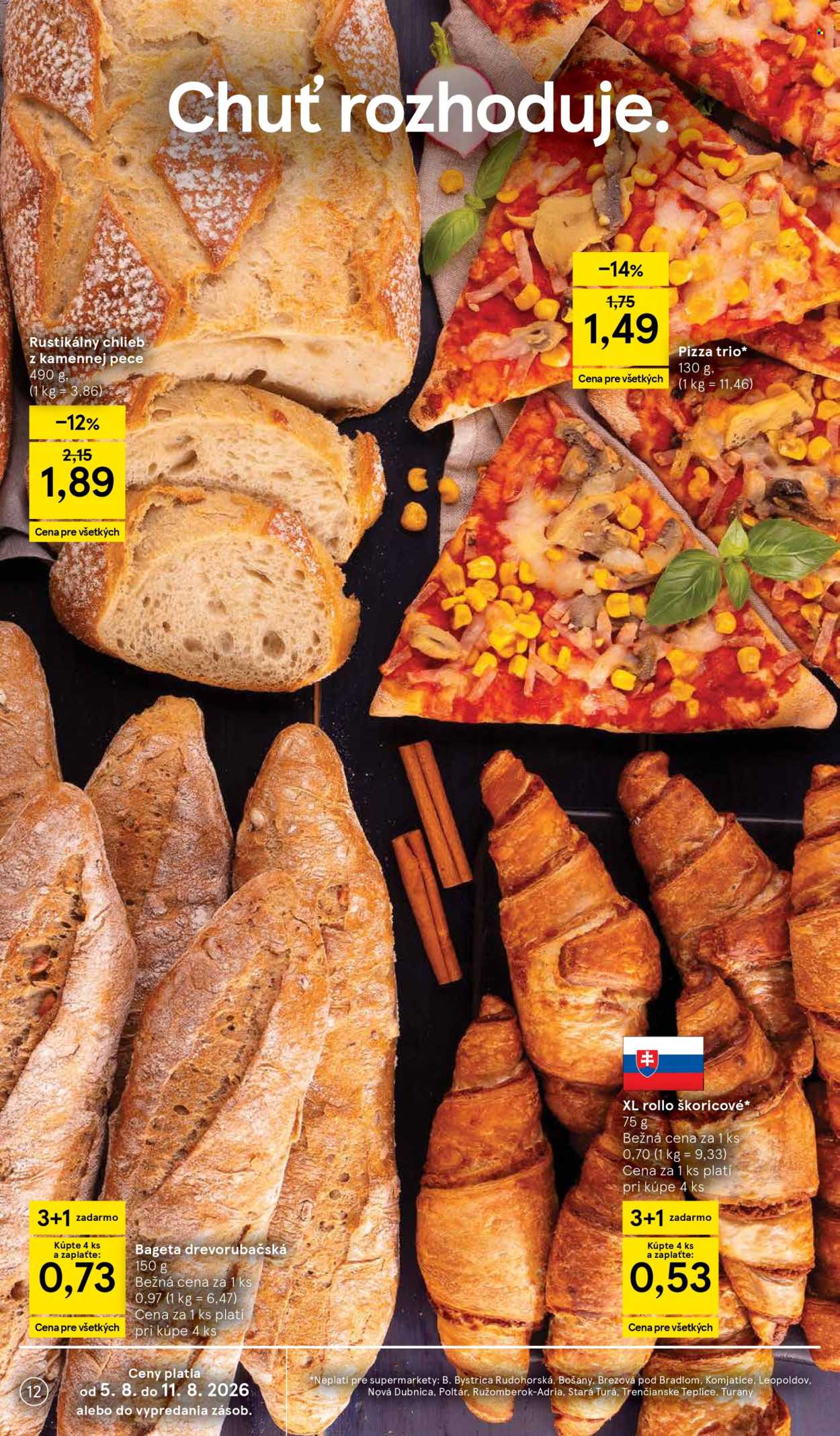 Leták TESCO supermarket - 5.8.2026 - 11.8.2026. Strana 12