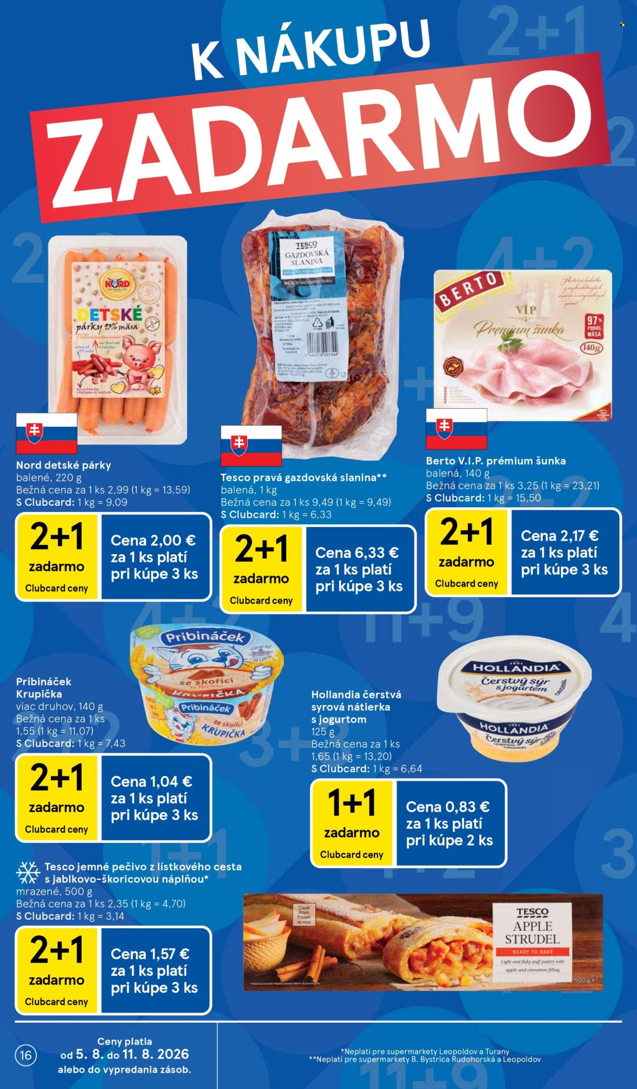 Leták TESCO supermarket - 5.8.2026 - 11.8.2026. Strana 16