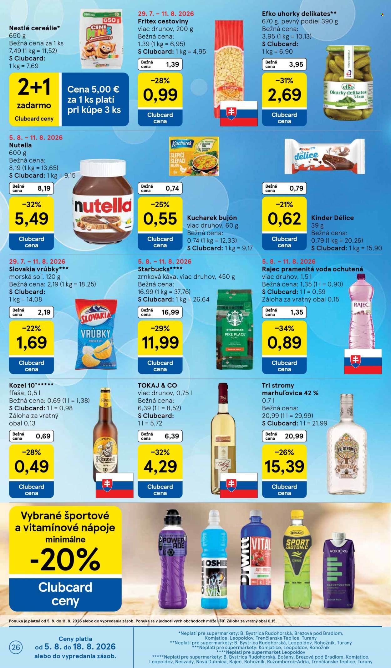 Leták TESCO supermarket - 5.8.2026 - 11.8.2026. Strana 26